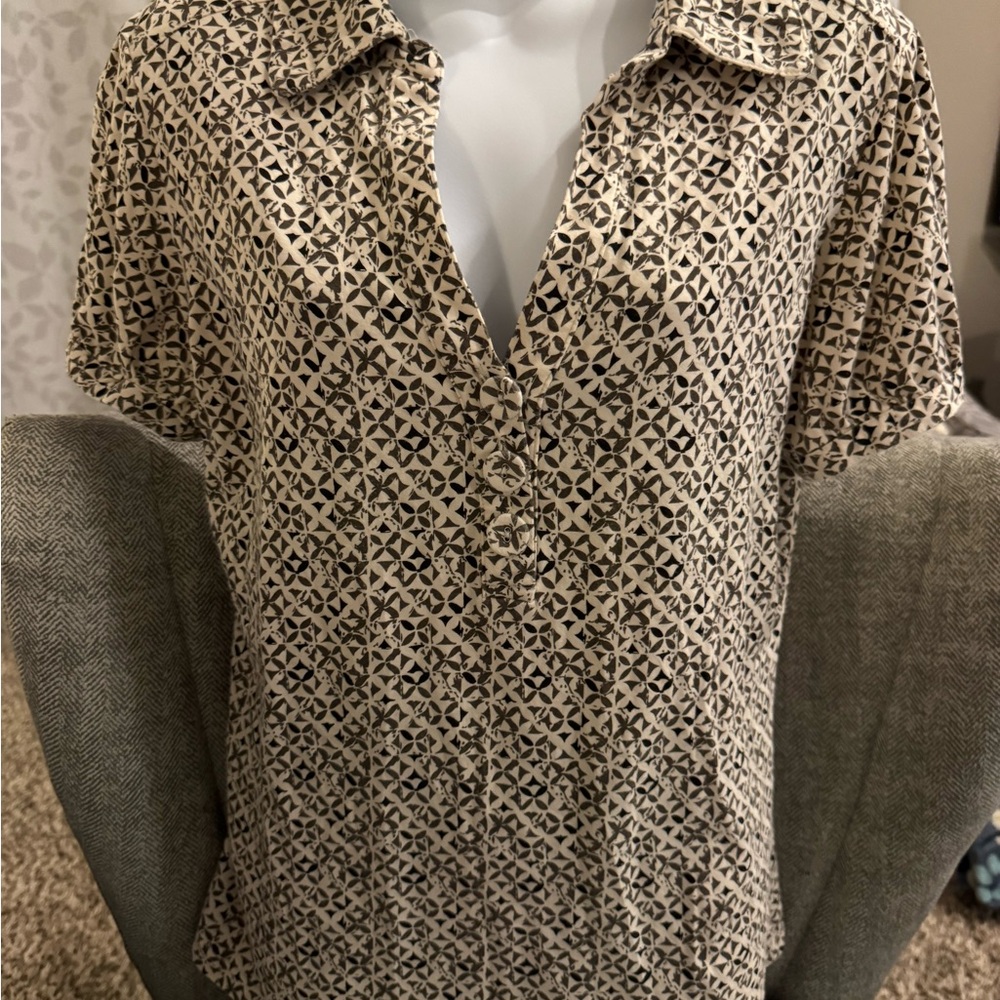 Sonoma Beige and Black Patterned top